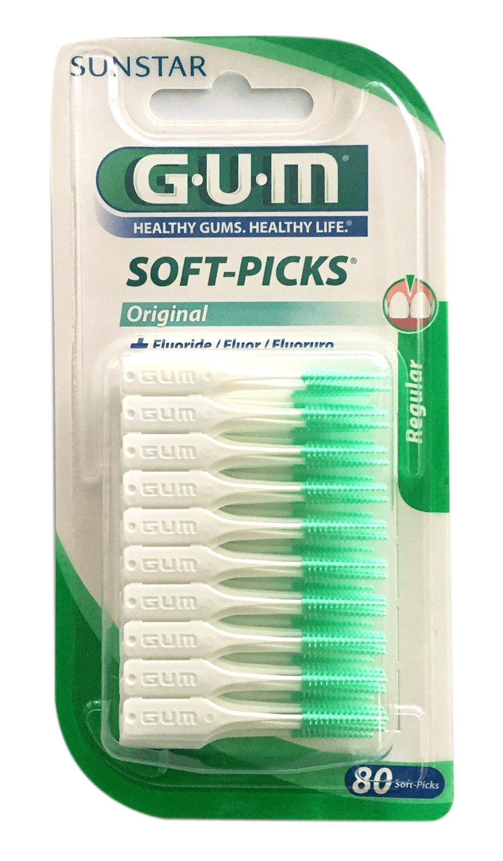 GUM® Soft-Picks Regular with Fluoride (**No longer available - replaced by 632HV100**) 80 Pack