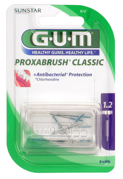 GUM Proxabrush Refill Extra Fine Cyl (8)